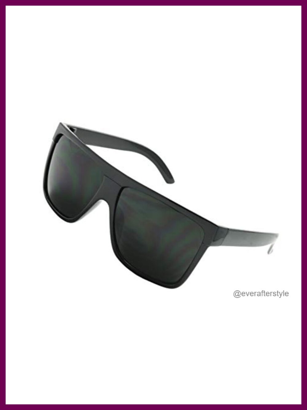 Oversized Square Flat Top Sunglasses Super Dark Lens UV400 Light Sensitive